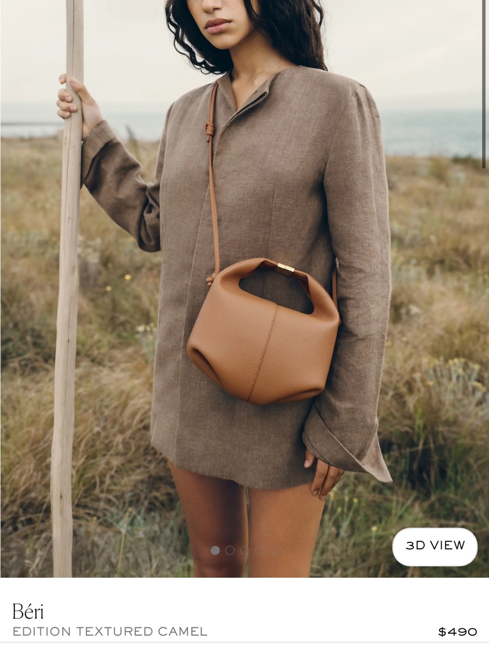 NWT! Polene Béri EDITION TEXTURED CAMEL - Retail $490!